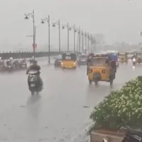 Rain in Hyderabad city