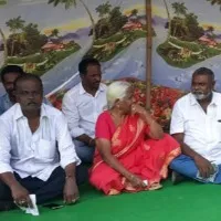 YSRCP corporator sits in dharna against revenue officers