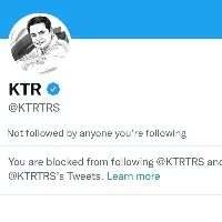 congress satires on ktr who blockedits twitter handle