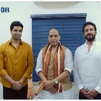 Rajnath Singh watches Adivi Sesh starred Major cinema trailer