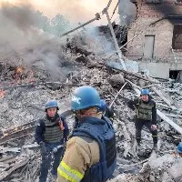 Russia bombing on a school in Ukraine