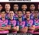 rr wins toss and elected to bat first