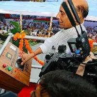 Defense minister Rajnath Singh launches two warships in Mumbai