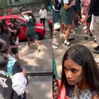 B'luru girl students' indulge in street fight, video goes viral