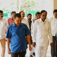 CM KCR met Delhi CM Kejriwal in Delhi