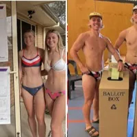 Australians Turned up to Vote in their Underwear