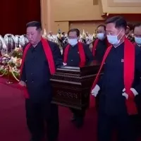 Kim Jongun seen at North Korean state funeral not wearing mask