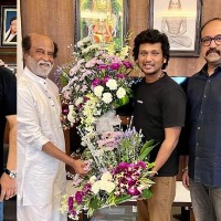 Kamal Haasan and 'Vikram' team meet Rajinikanth