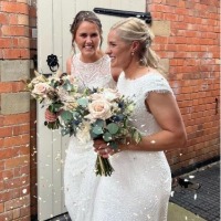England women cricketers Katherine Brunt and Natalie Sciver tie the knot