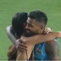 Hardik Pandya wife Natasa Stankovic hugs him with emotion