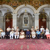 President confers one Kirti Chakra, 14 Shaurya Chakras