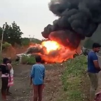 7 charred to death as bus catches fire after collision in K'taka, deceased persons belong to Hyd