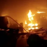 huge fire broke out in a shipping warehouse in Visakhapatnam Rs 11 crore worth Covid equipment sent by Tana burnt