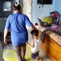 CCTV footage reveals chilling visuals of nanny thrashing toddler in MP