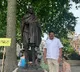 Telangana minister Talasani Srinivas Yadav staged protest at Ganhi statue in London