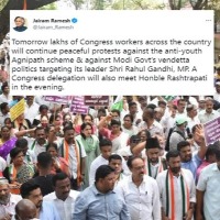 Congress to protest nationwide on Monday against Agnipath, to meet Prez