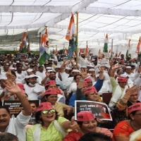Cong protest at Delhi's Rajiv Chowk over Rahul's ED grilling