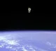 Astronaut Bruce McCandless floats completely untethered in space