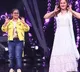 Jaya Prada teaches dance steps from song 'Mujhe Naulakha Mangade' to contestant Samaira