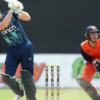 Double bounce delivery lands outside the pitch Jos Buttler hits it for six anyway