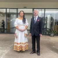 external affairs ministerjai shankar tweet about Ethiopia minister Ergogie Tesfaye telugu speaking skills