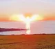 Sun Look Like a goddess flying out of the sea