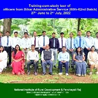 NIRDPR Facilitates Bihar Administrative Officers Training Cum Study Tour in Telangana
