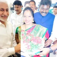 ap deputy cm narayana swamy daughter Krupalakshmi Kalathuru meets vijay sai reddy in tadepalli