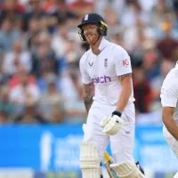 England lost Stokes wicket
