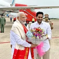 Modi and Jagan leaves to Bhimavaram in helicopter