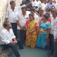 Andhra's ruling party MLA enters drain in novel protest