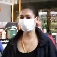 Nayanathara spotted in Mumbai airport with Mangalasutra