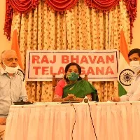 Governor Tamilisai held a Video Conference with all District Branches Office Bearers of Indian Red
Cross Society Telangana