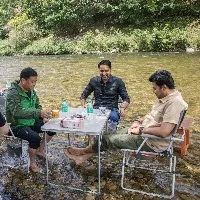 Arunachal Pradesh cm pema khandu arrange break fast to bjym leaders in hill stattion at a small canal
