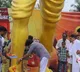 pawan kalyan trubetes to alluri statue in bhimavaram