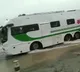 natikonal media focussed on a bus which kcr travelled in flood effected areas