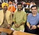 tdp mp ram mohan naidu snap with ex cricketers and mps gautam gambhir and harbhajan singh