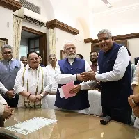 NDA Vice Presidential candidate Jagdeep Dhankar files nomination