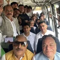 56 Congress MPs Arrested as they protest against ED