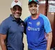 rahul dravid with brian lara at trinidad match