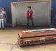 A young teenager who was fond of football was made him score his last goal by his friends