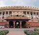 TRS MPs protesting over suspension in parliament