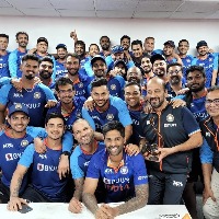 'We are champions': Shikhar leads India's celebration in dressing room after 3-0 clean sweep over West Indies