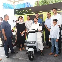 venkaiah naidu poses on electric scooter