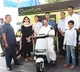 venkaiah naidu poses on electric scooter