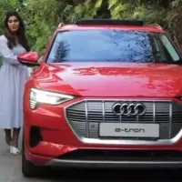 Upasana Konidela in her new audi e tron electric car