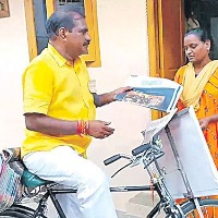 TDP MLA turns paperboy