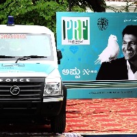 Prakash Raj donates free ambulance to poor in memory of Puneeth Rajkumar