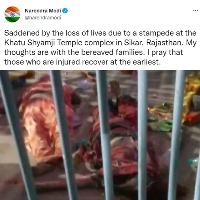 Modi condoles loss of lives in Raj temple stampede