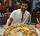 a photo of vijay devarakonda sits be3fore gujarati taali plate goes viral on social media